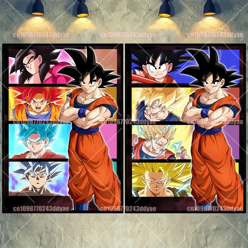 

Classic Anime Dragon Ball Print Canvas Poster Goku Vegeta HD Print Kids Gift Aesthetic Poster Room Wall Decoration Picture