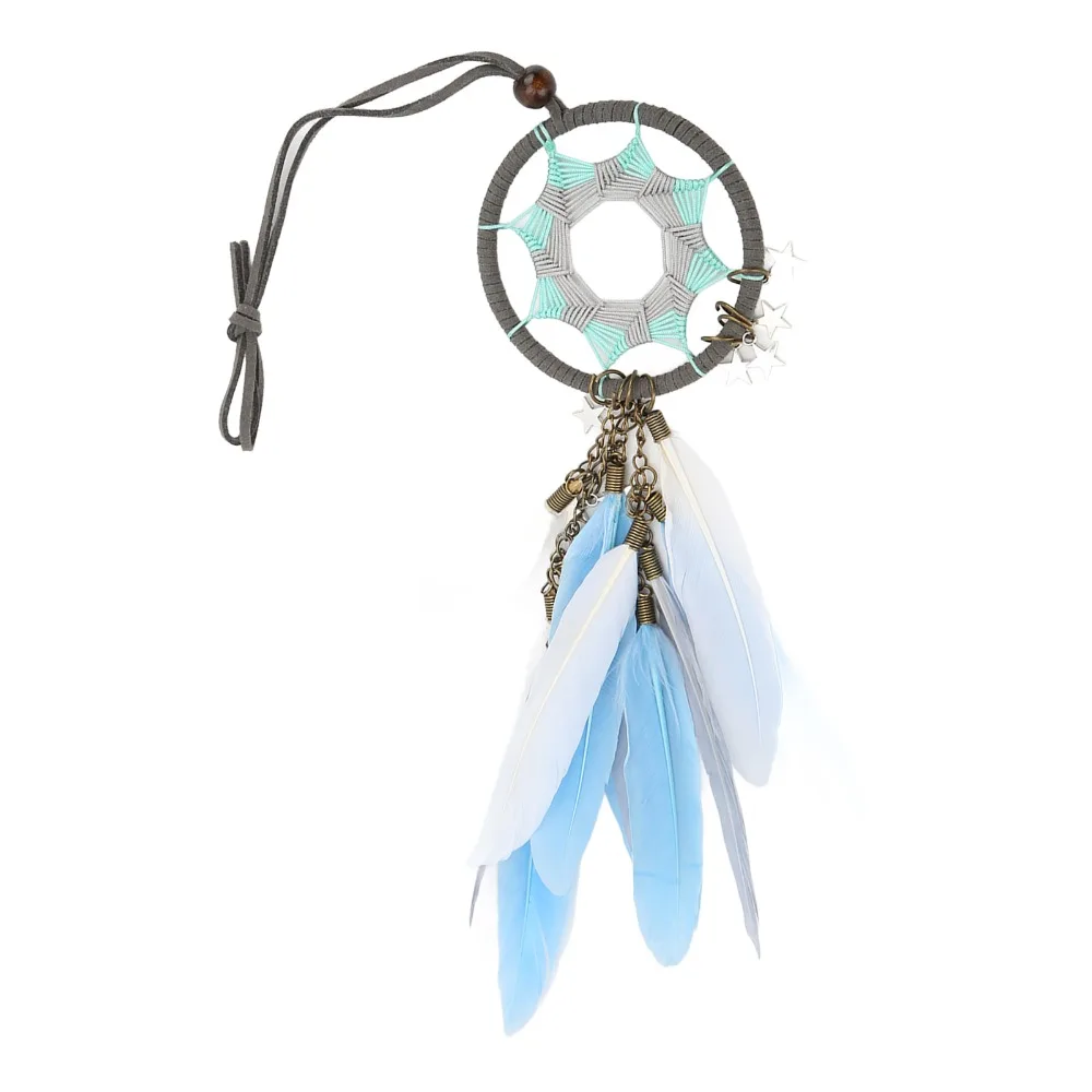 1pcs Unique Handmade Dream Catcher Pendant Woven Design Small Size Car Hanging Decor Feather Dream Catcher Home Decor