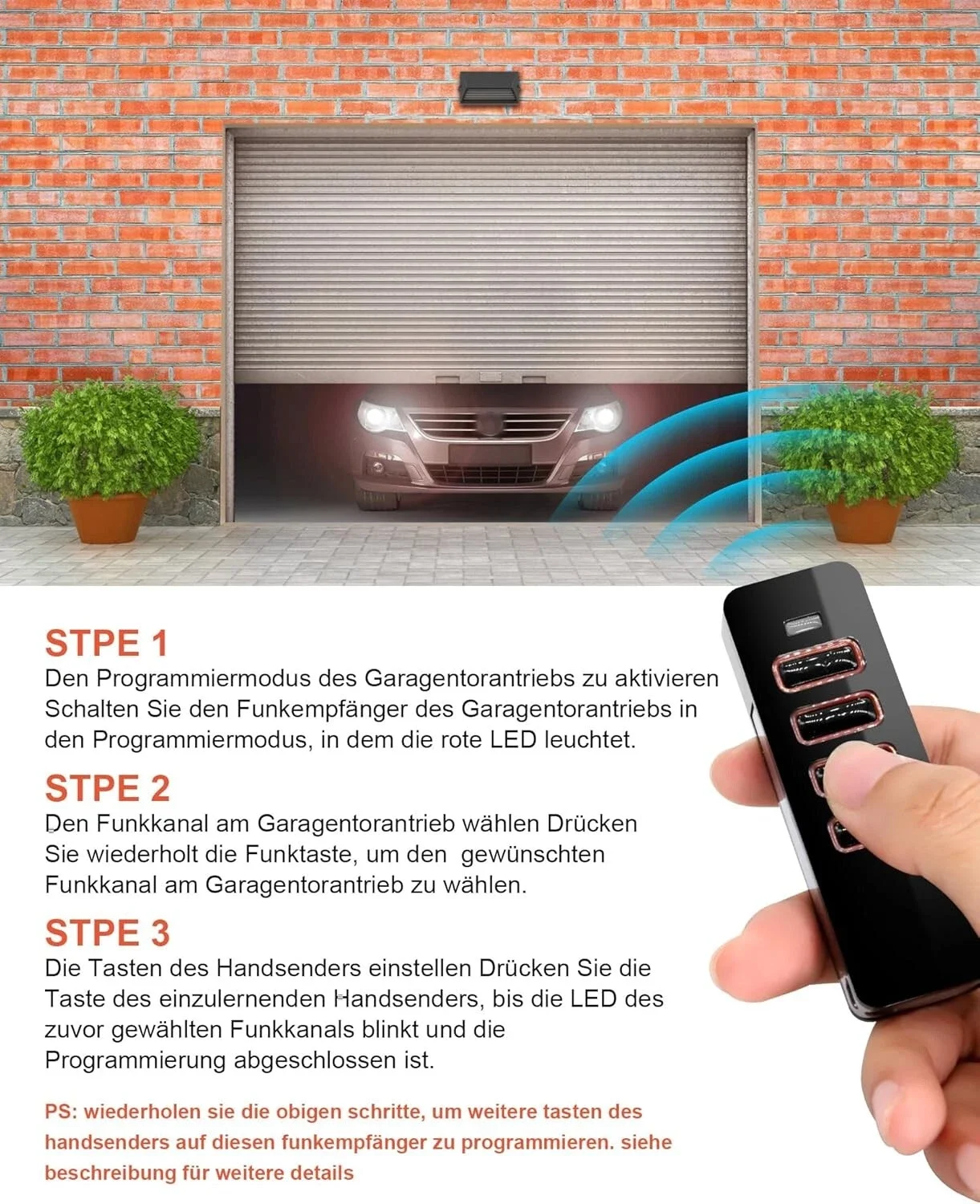 3 uds para transmisor de Control remoto SOMMER PEARL 4018 Compatible con SOMMER 4018V000 S10779 868MHz abridor de puerta de Control remoto de garaje