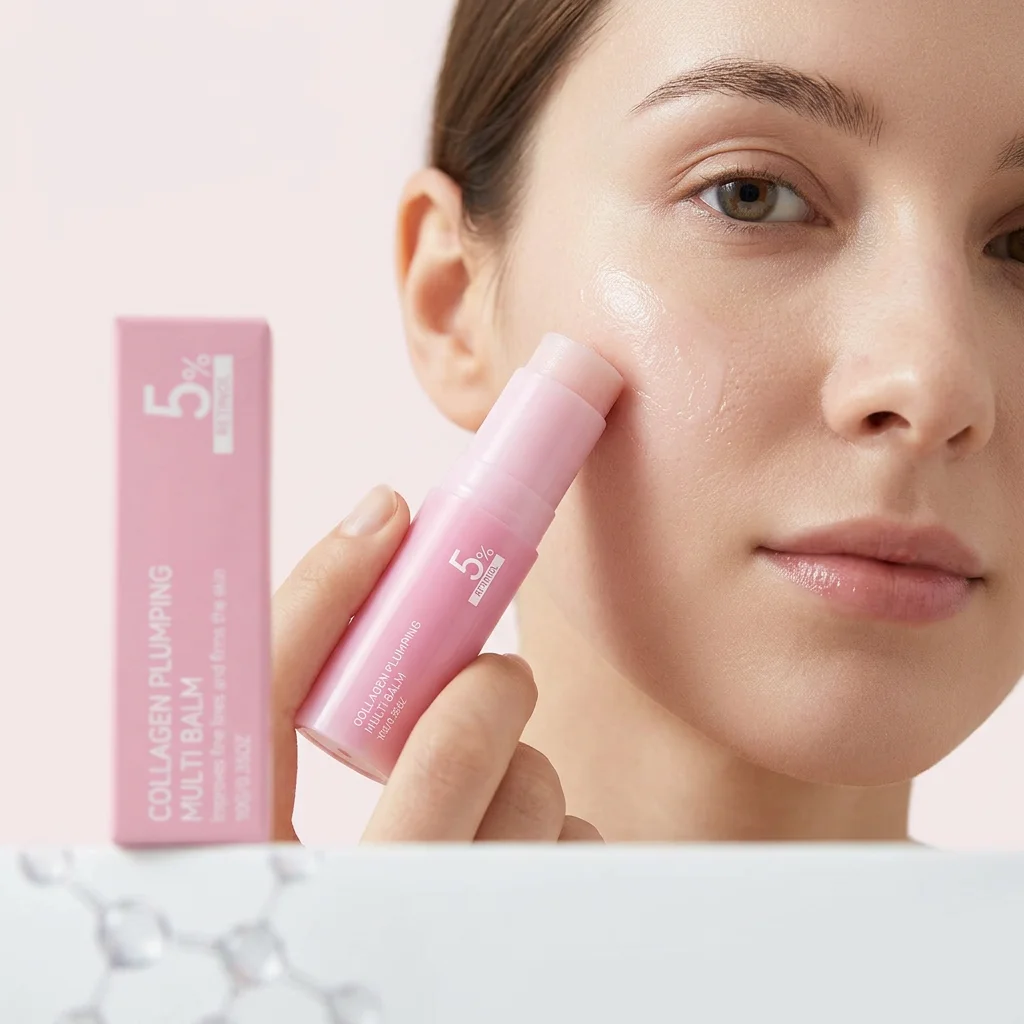 Retinol Collagen Multi Balm Stick Lasting Hydration Nourish Enhance Skin Elasticity Multi-purpose Anti Wrinkle Skin Care Balm