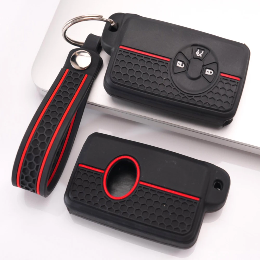 Key Fob Case With Lanyard For Toyota RAV4 Camry Prius Alphard Vellfire Estima Auris Premio Highlander Prado Crown Slim Fit