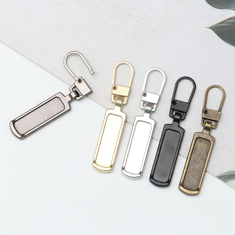 5/10 Stück Metall-Reißverschlusszieher, DIY-Näh-Reißverschlussschieber, Ersatz für Sofortreparatur, Universeller Reißverschlusskopf für Kleidung und Taschen – Detail 6