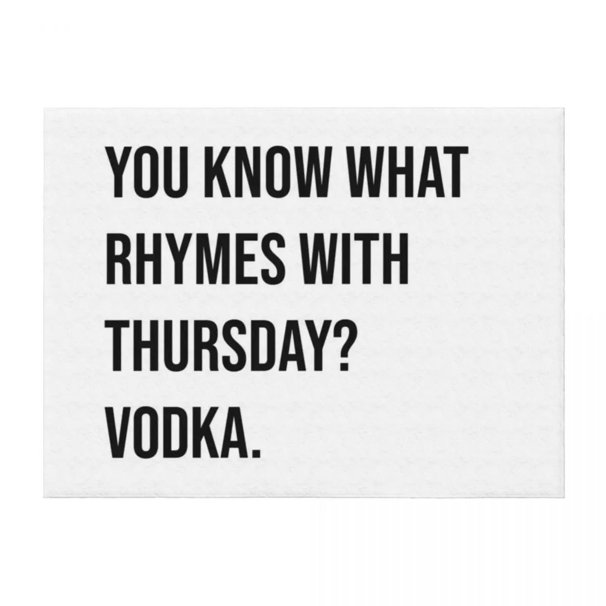 

VODKA Throw Blanket Luxury Designer Cute Personalized Gift Moving Blankets