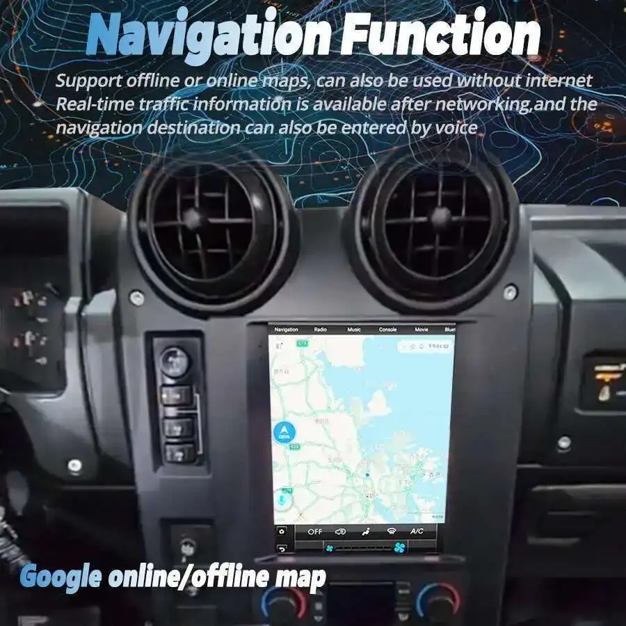 GPS Navi Auto Bluetooth Radio samochodowe dla Hummer H2 2002 - 2009 Android 14 Multimedialny odtwarzacz wideo Radio Stereo Head Unit Carplay