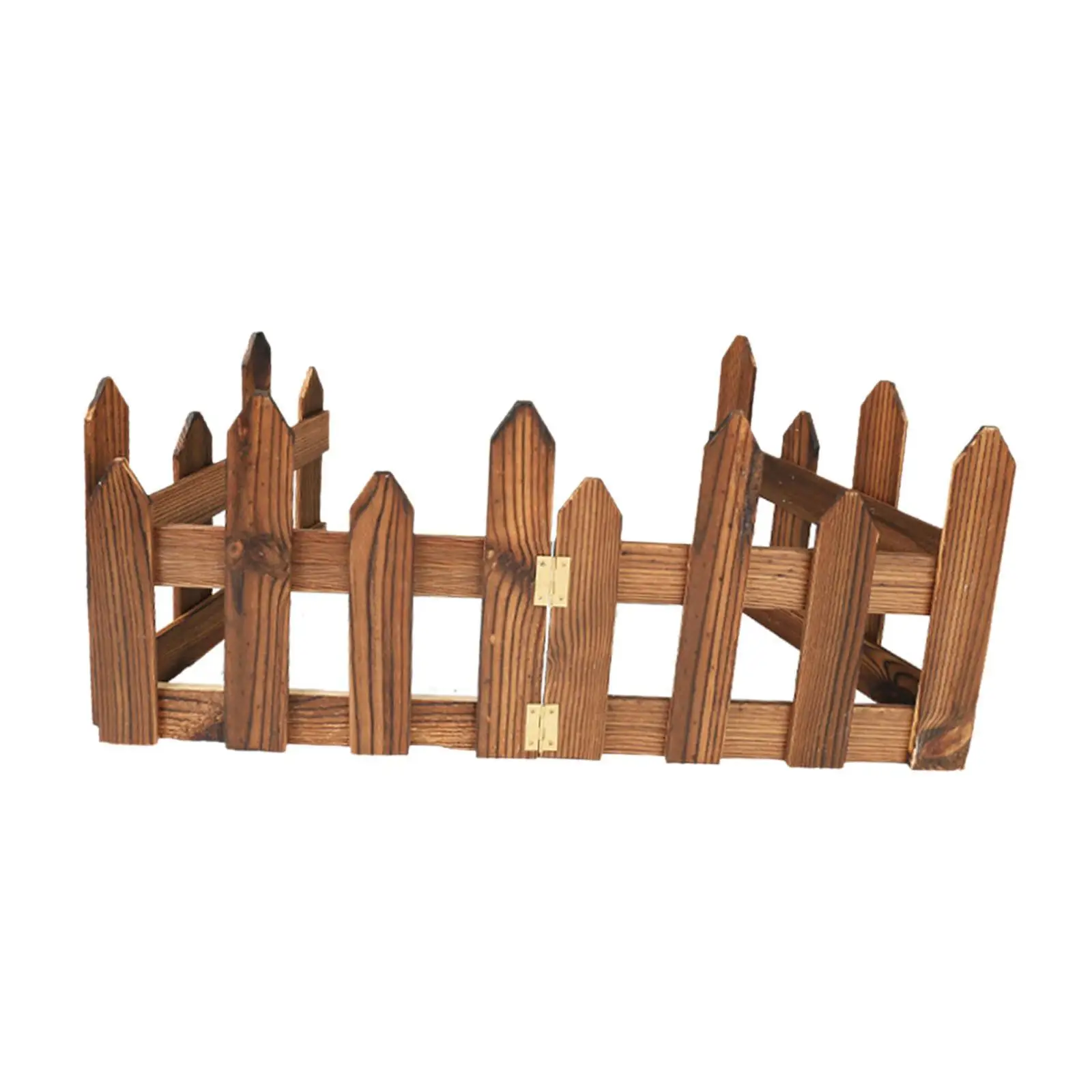 Rustic Wooden Fence Garden Decor Durable Edging for Outdoor Courtyard Flower Beds Patio Landscaping Projects