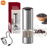 Xiaomi Automatic Pepper Grinder Salt And Pepper Grinder USB Rechargeable Adjustable Coarseness Spice Mill With LED Set with Base