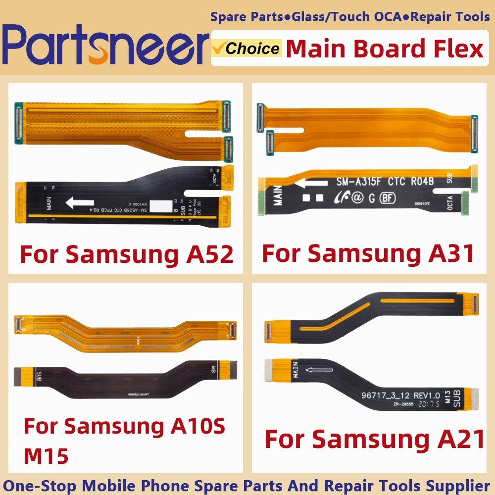Conector de Conexão da Placa Principal, Substituição do Módulo de Cabo Flex Fita, Compatível com Samsung Galaxy A52, A31, A21, A10S