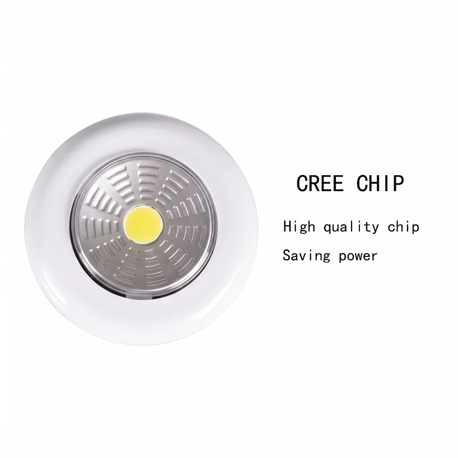 1/2/3/5 Pcs COB Touch LED Night Light Wireless Battery Operated Lamp Touch Control Wall Lamp for Bedroom Closet Kitchen Wardrobe
