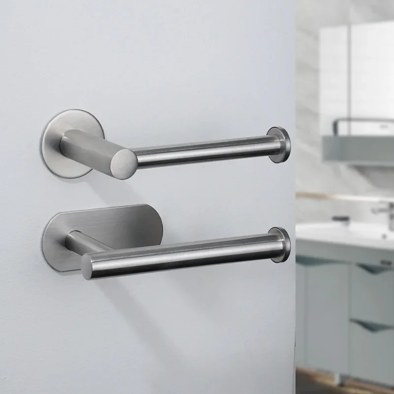 

Stainless Steel Toilet Paper Holder Bathroom Wall Mount WC paper Holder Shelf Tissue Towel Roll shelf Accessories Rack holders