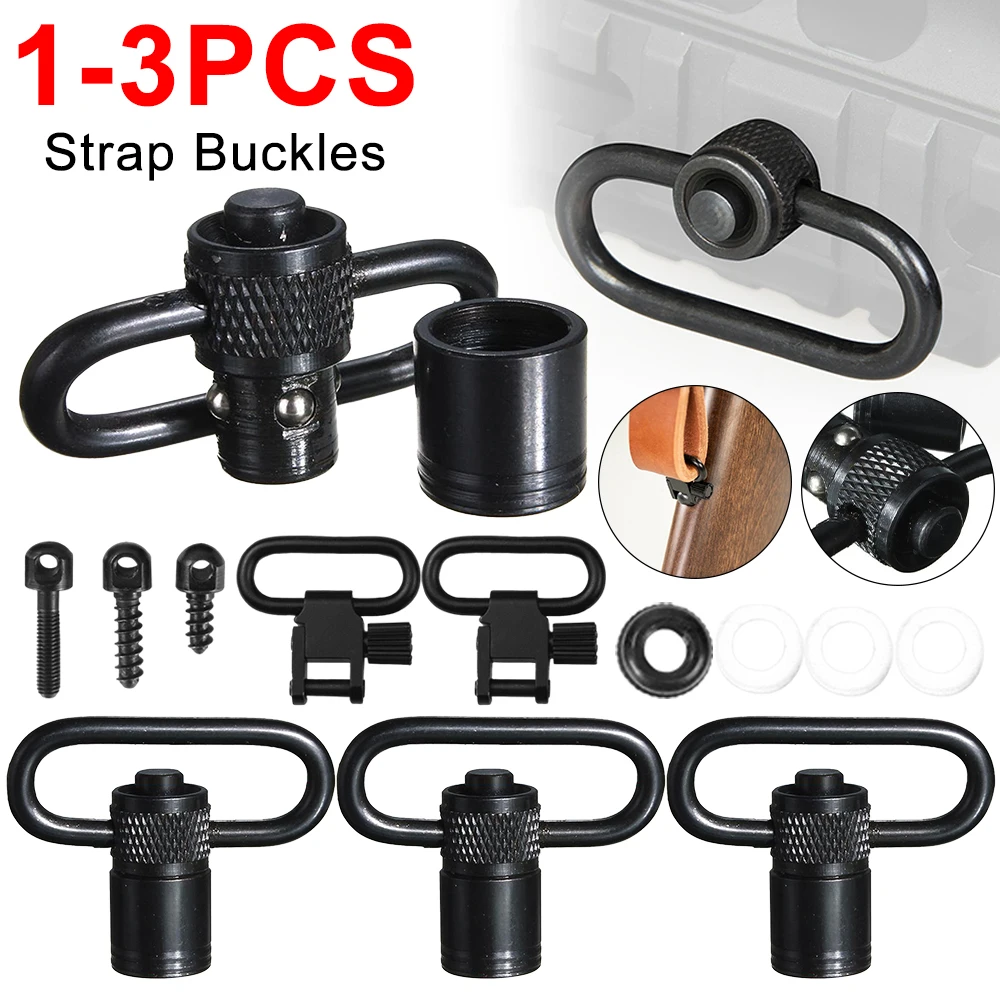 1-3pcs QD Sling Strap Swivel Buckle Two Point Sling Strap Belt Buckle Quick Detachable Gun Sling Mount Ring for Outdoor Hunting