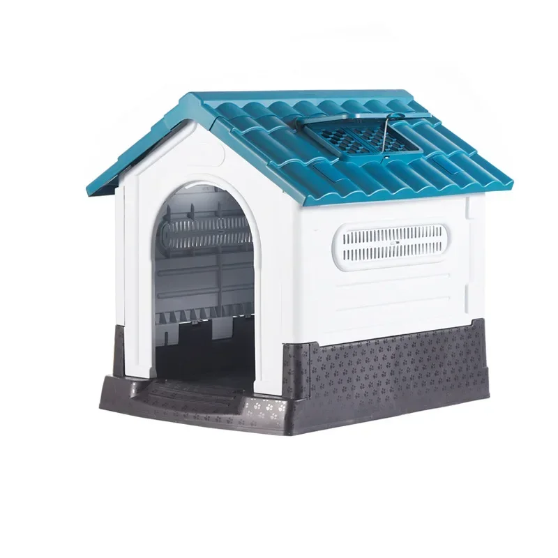 

Plastic kennel four-season universal sunscreen dog shed large, medium and small dogs outdoor rainproof pet nest with toilet dog