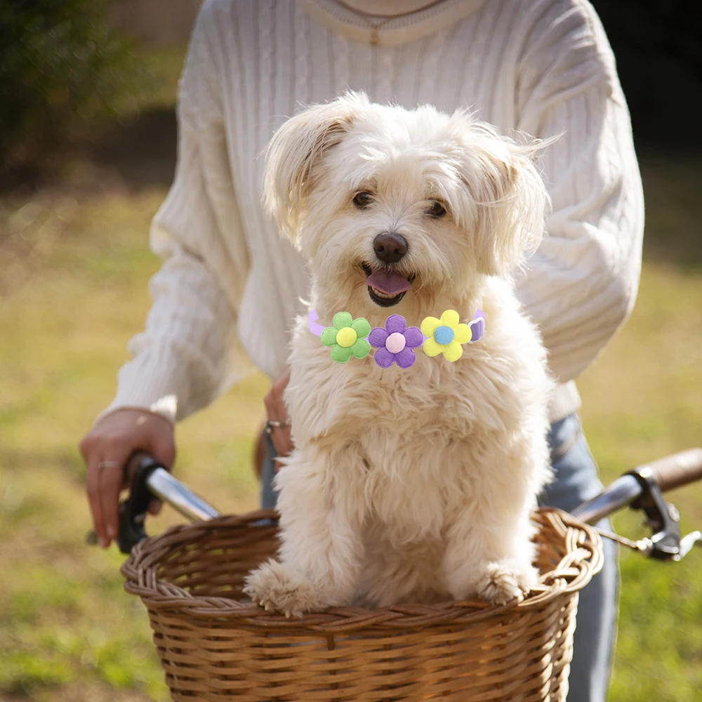 50/100 Pcs Dog Grooming Bows Colorful Flower Cat Bowties Puppy Dog Collar Accessories Pet Bow Ties With Flowers Bows Dog