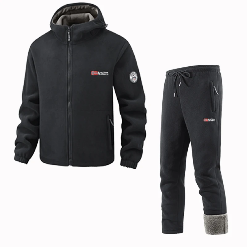 

Couples Winter Thermal Fleece Pants - Warm Fleece-Lined Loose Fit Trousers Outdoor Sports Men's Cold Proof Thermal Insulated
