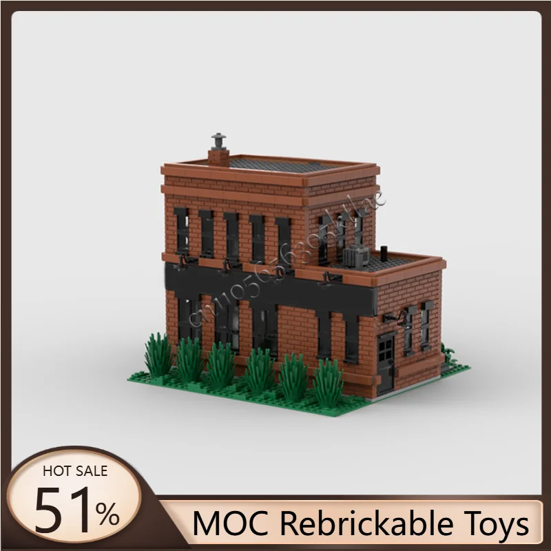 

2122 шт., хит продаж, прессованная сталь, заводской вид на улицу, серия зданий, строительный блок, модель, детская сборка «сделай сам», подарок на день рождения