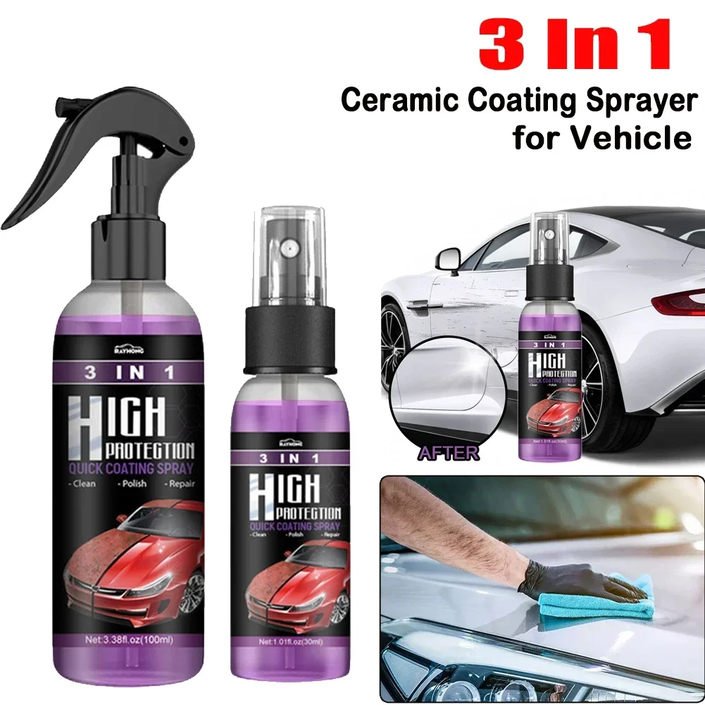 3 In 1 Ceramic Coating Sprayer Paint Color Modification Tool High Protection Clean Coating Sprayer Gloss Shine for Motocycle