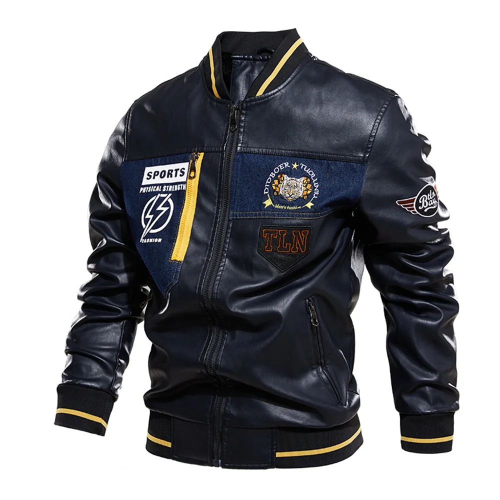 Autumn and winter Nice European and American men's Pop street fashion locomotive boutique leather jacket