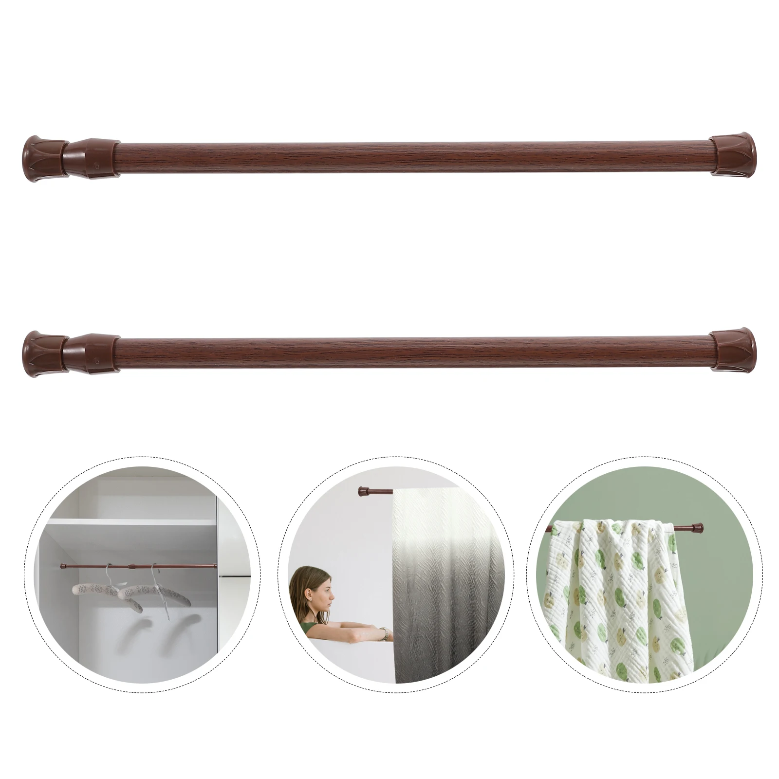 

Thin Tension Curtain Rod No Hole-punching Clothes College Dorm Closet Curtains Adjustable Shower for Windows