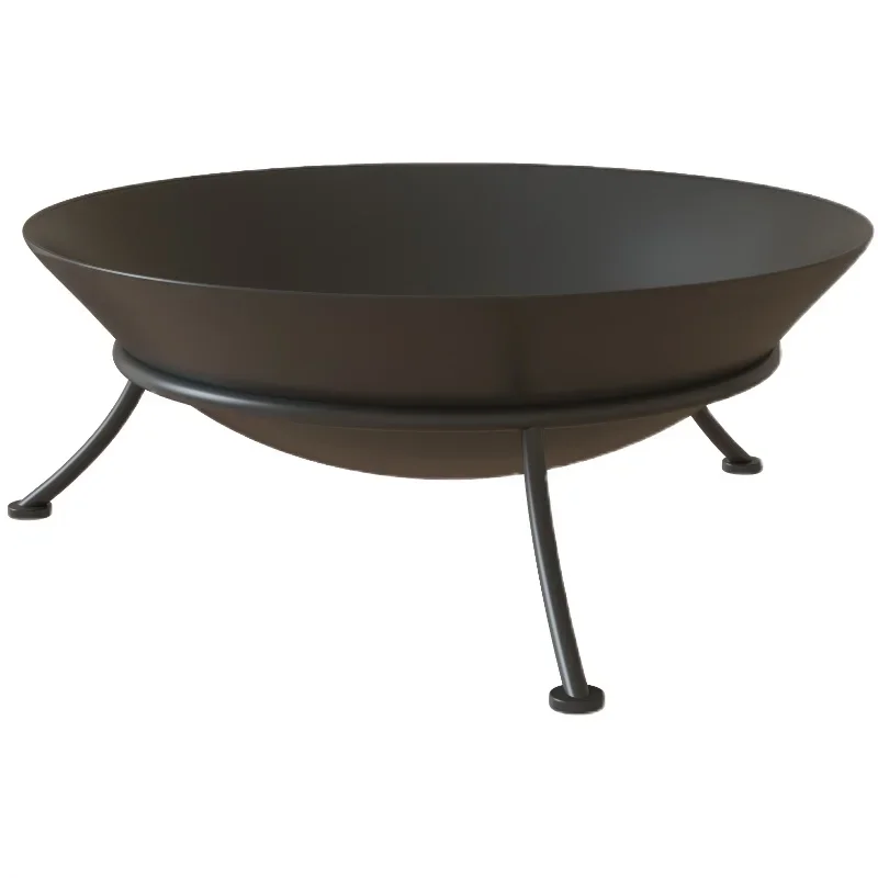 

Steel Large Fire Bowl Cast Iron Firepit Garden Fireplace Outdoor Fire Pit for Garden Patio Terrace Camping Heating