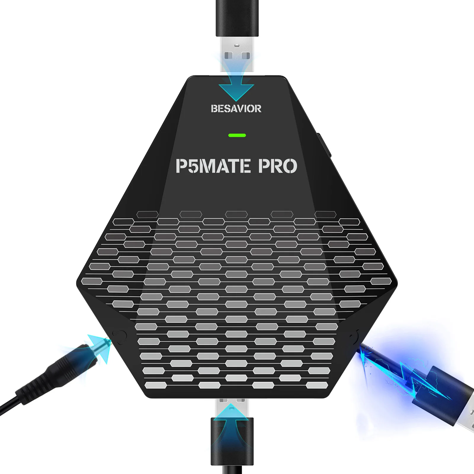 

P5Mate Pro 1000Hz Converter Adapter Emulator for PS5 Game Console P5 MATE Pro 1000Hz USB/BT5.0 Wireless with Vibration Functions