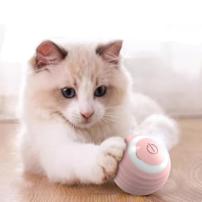 Cat Toy Electric Interactive Toy Ball Automatic Rotation Jumping Ball USB Charging Cat Toy Pet Entertainment Self Fun Toy Ball