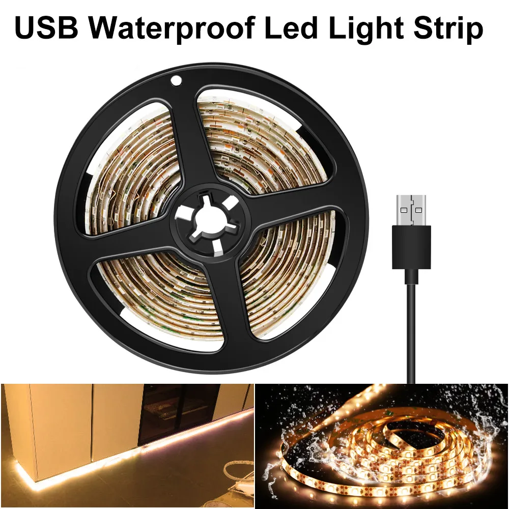 

Led Vanity Makeup Mirror Light Strip 5V LED Flexible Tape USB Cable Powered Waterproof Decor Dressing Table mirror Lamp 0.5m -5m