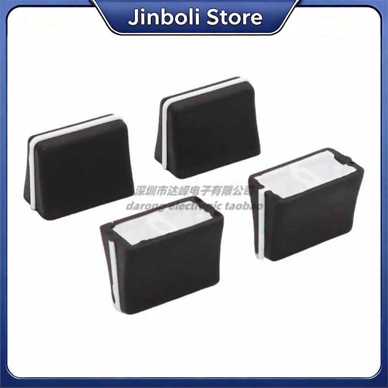 5PCS 21x11x15.5mm Black White Straight Slide Potentiometer Fader Knob 4mm Hole Diameter Rubber Control Volume Cap