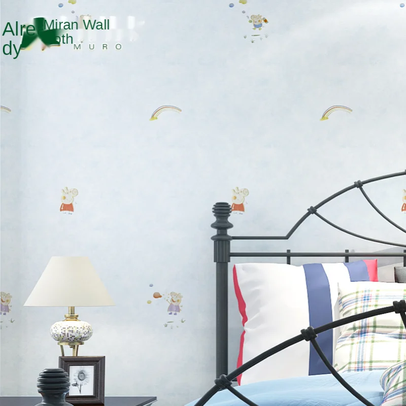 

Мультяшная детская комната, спальня, бесшовная вышивка, настенная ткань, поросенок, страница, синий, розовый, настенное покрытие, ткань