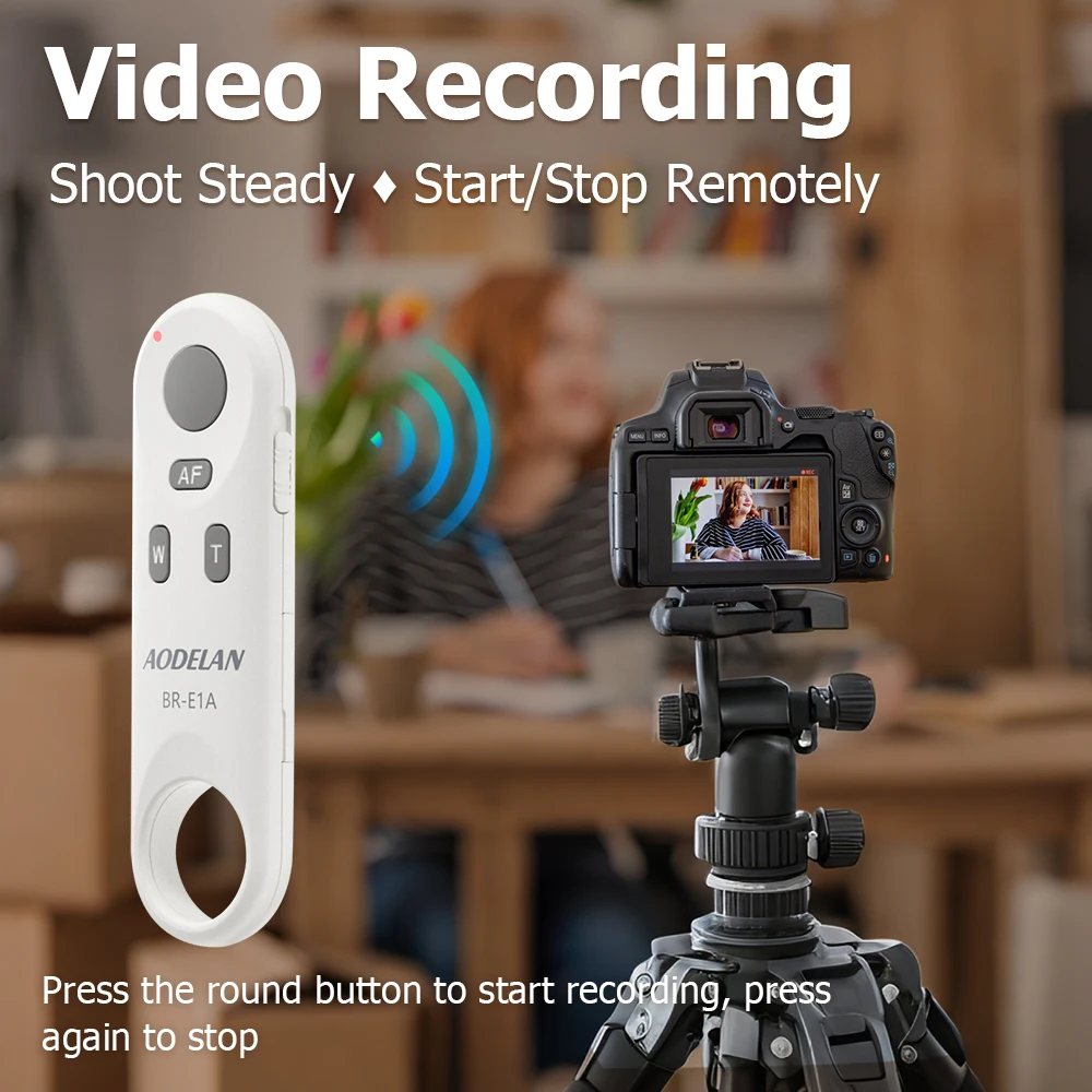 AODELAN BR-E1A Беспроводной пульт дистанционного управления для Canon EOS R10 R6 R5C R RP M50II M6II 850D 200DII 250D G5X2 G7X3; Замените Canon BR-E1