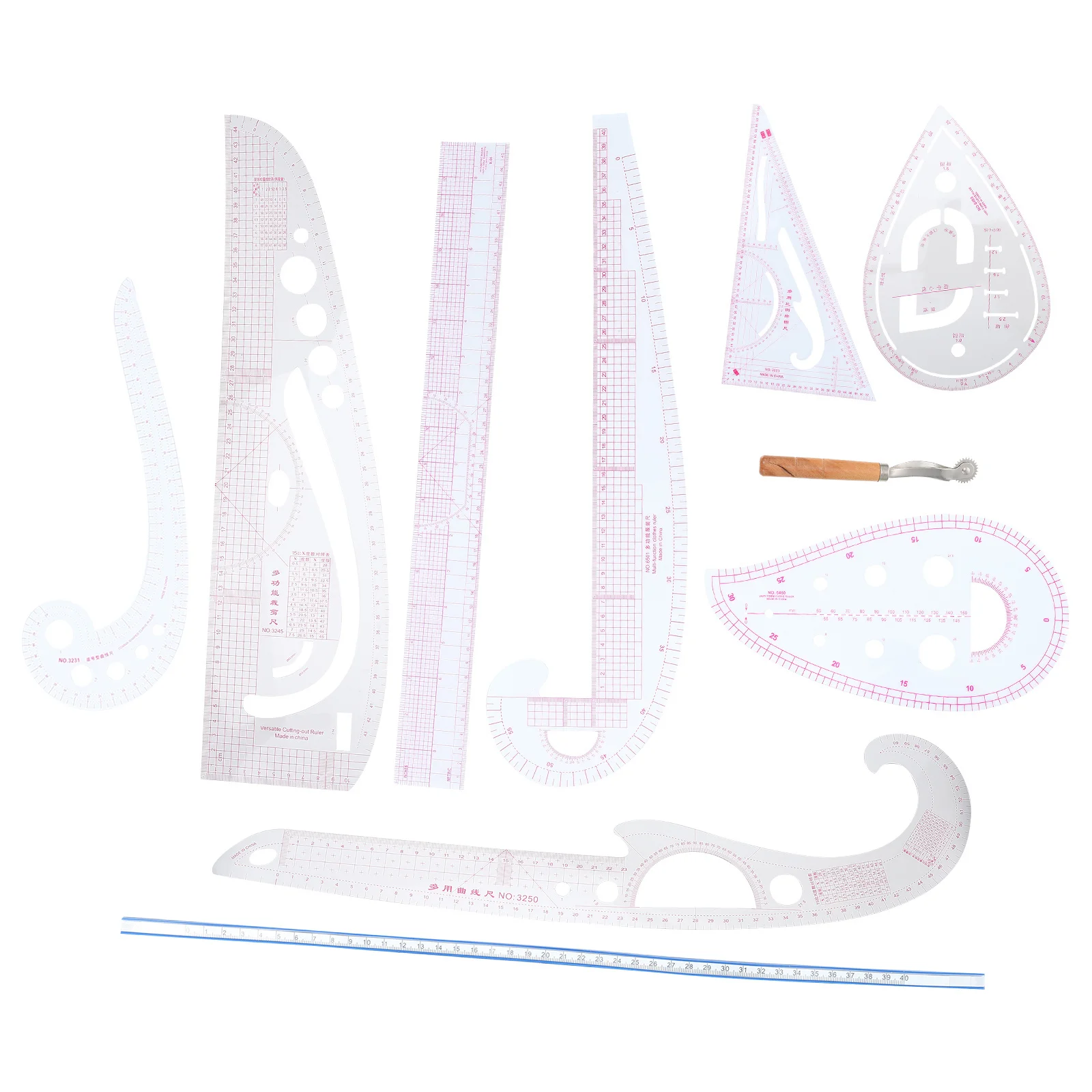 

1 Set Pvc Curve Cutting Ruler For Clothing Sample Diy Sewing Measure Tool Tailor Craft Stitching Gauge Fabric Cutting Ruler