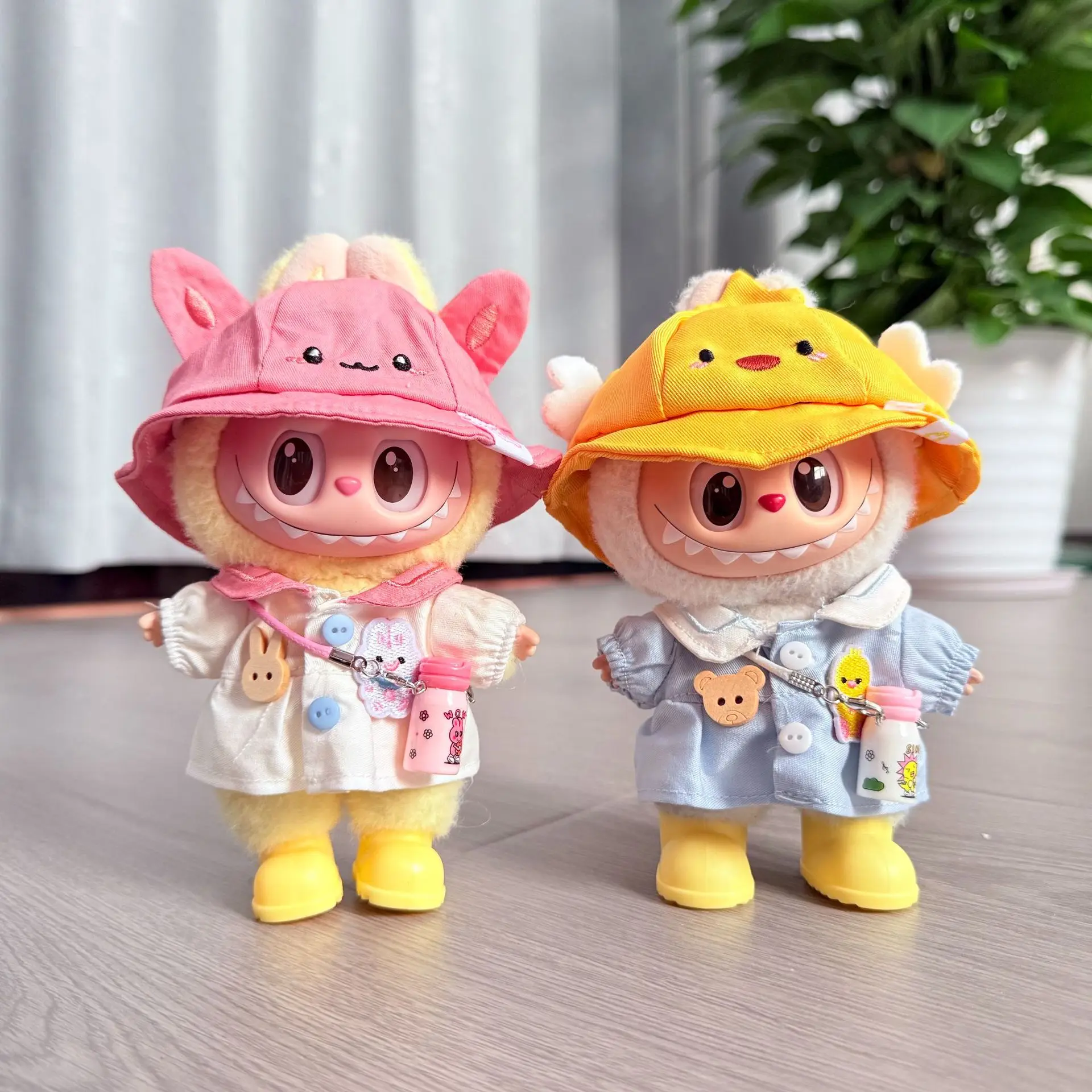 

1st-3rd Gen Labubu Keychain Clothes Ornament Labubu Doll Clothes Cute Rabbit Kindergarten Set Labubu Clothes 1st-2nd