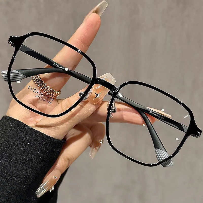 Korean version square large-frame daily-use computer blue light protection glasses for women's eyewear frame