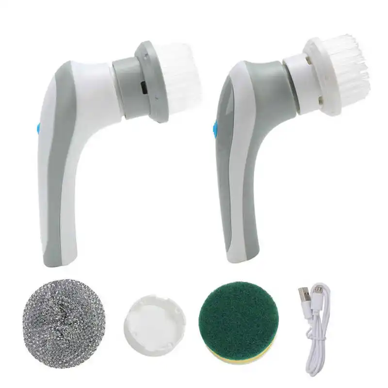 Brosse à livres électrique sans fil, épurateur rotatif à 360 degrés, aste par USB, portable, déterminer la rotation, 3 têtes