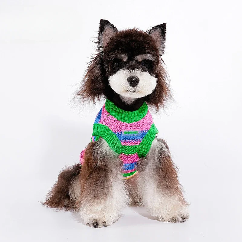 Dog sweater autumn and winter clothes Yorkshire Schnauzer Christmas vest