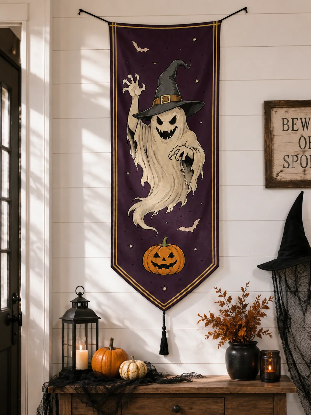 Vintage Halloween Vertical Doo - Home Security Yard Sign ulasan dan harga
