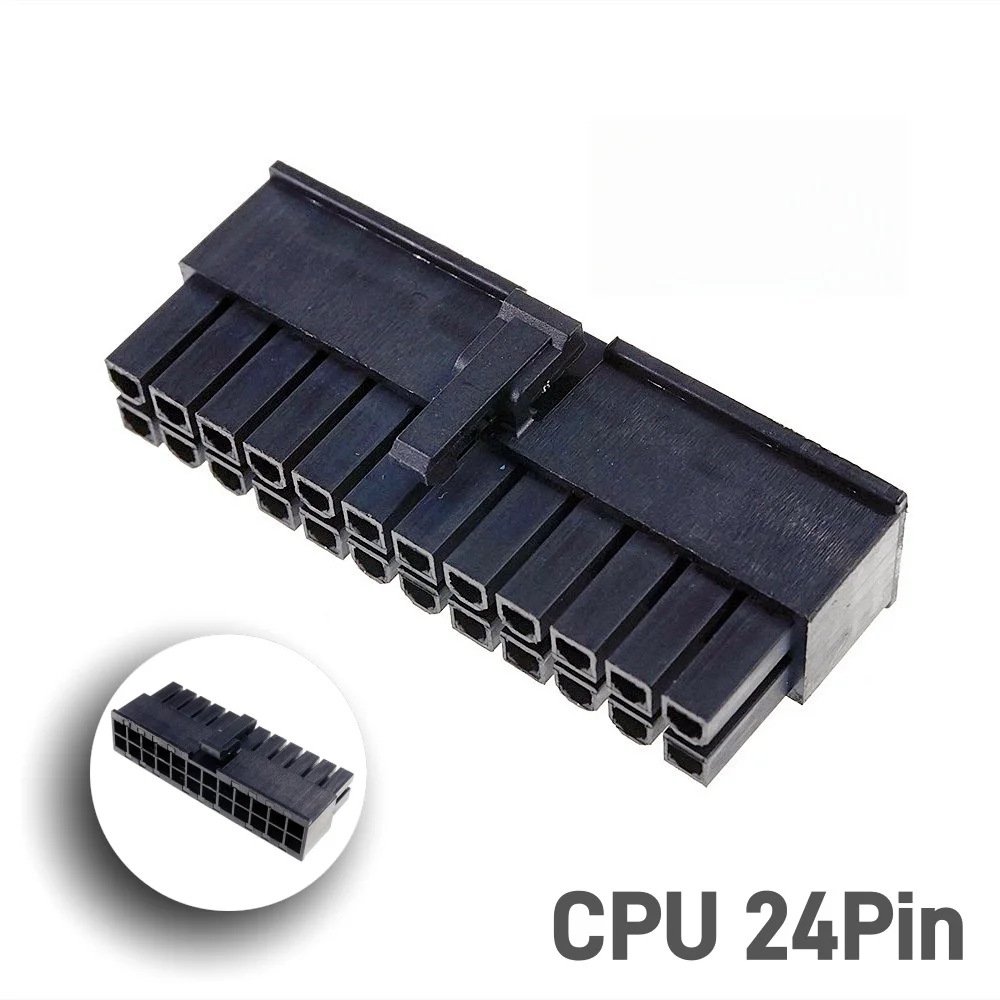 5 Pcs CPU 4.2 mm 4 8 10 14 16 18 20 24 20+4 PIN Plug Housing PC Computer EPS ATX PSC Motherboard Mainboard Power Connector Shell