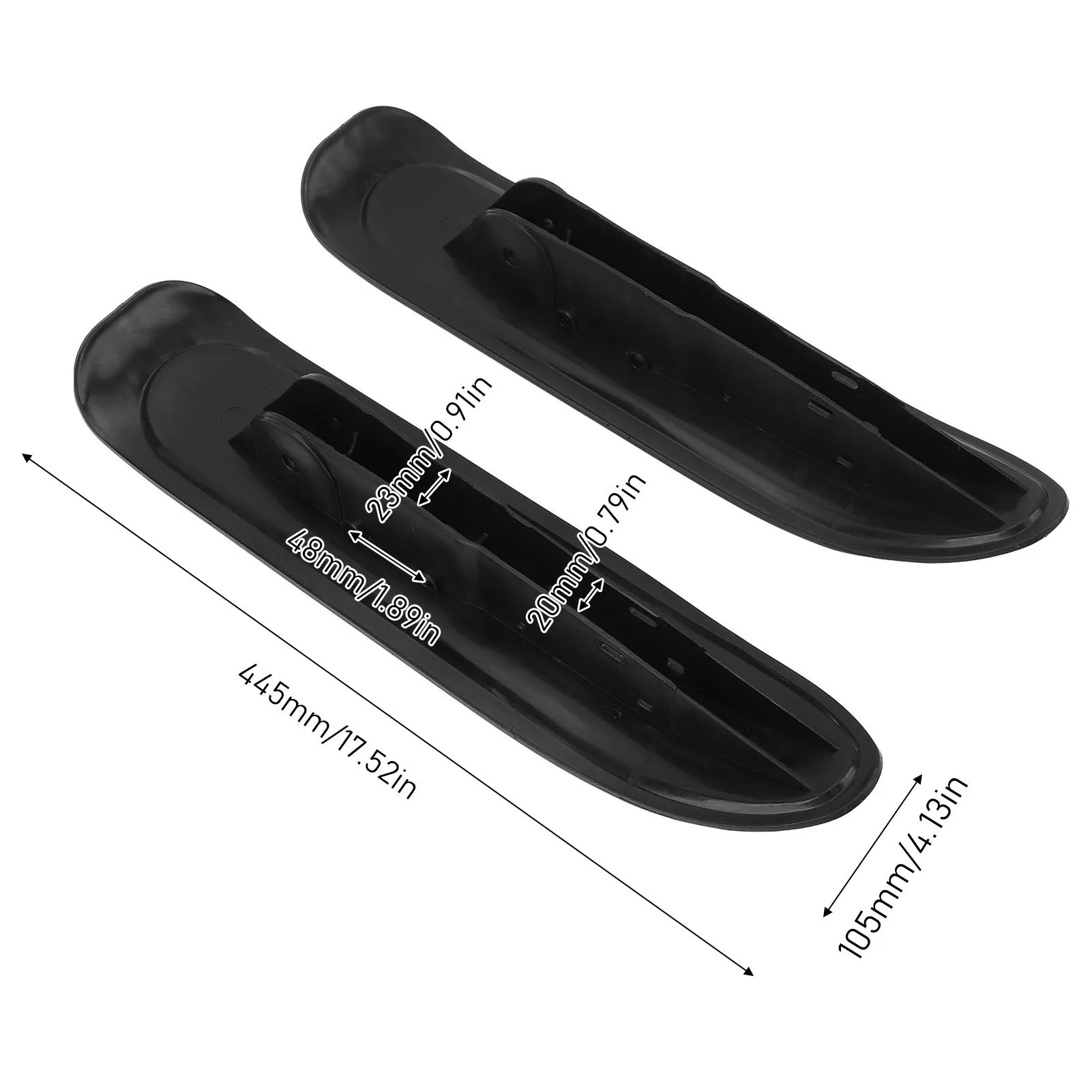 الإطارات إلى التزلج تحويل مجموعة صلابة عالية الثلج الجبهة التزلج زلاجات طويلة العمر النايلون دعم قوي للمركبة ل Go Kart #4