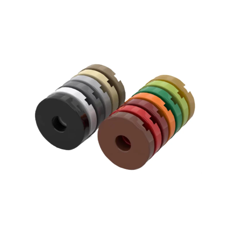 25 Stück MOC-kompatible zusammengebaute Partikel 15535 Keramikfliesen rund 2 x 2 perforierte Bausteinteile DIY Kinderspielzeug