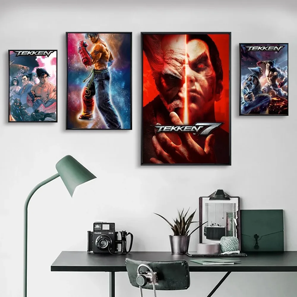 Classic TEKKEN Video Game Poster No Framed Kraft Club Bar Paper Vintage Poster Wall Art Painting Bedroom Study Stickers