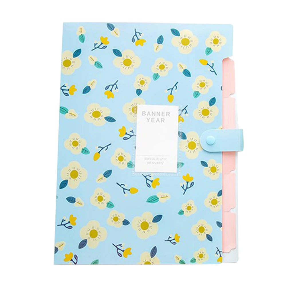 Organizers Floral Folder Various Expandable Document Office File with Snap Closure Folders