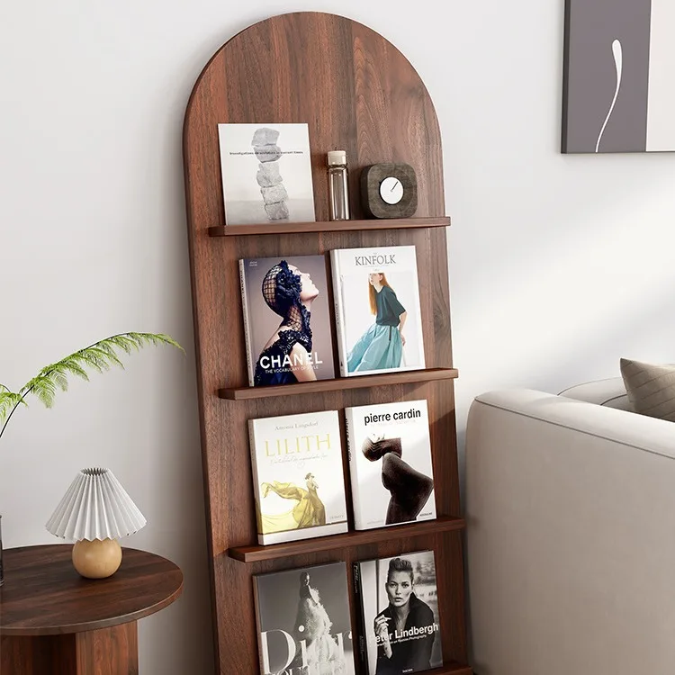 

AL Internet celebrities ins retro bookshelf, living room bookshelf, medieval magazine shelf, floor-to-ceiling publicity display