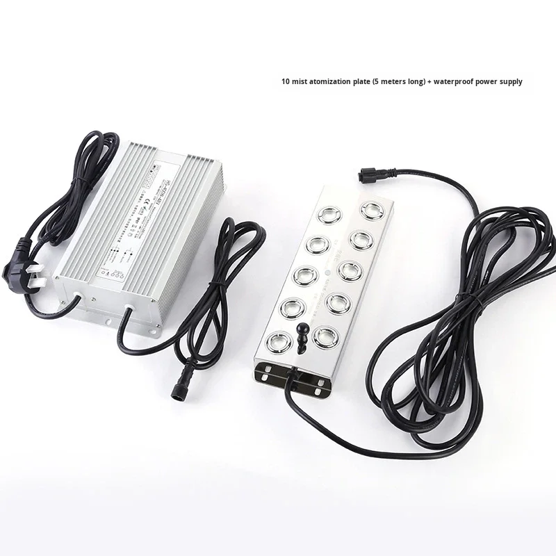 Ultrasonic Industrial Humidifier 10 Head Atomization Board Pool Rockery Atomizer Landscape Garden Spray Fog Maker 111V-240V 10L