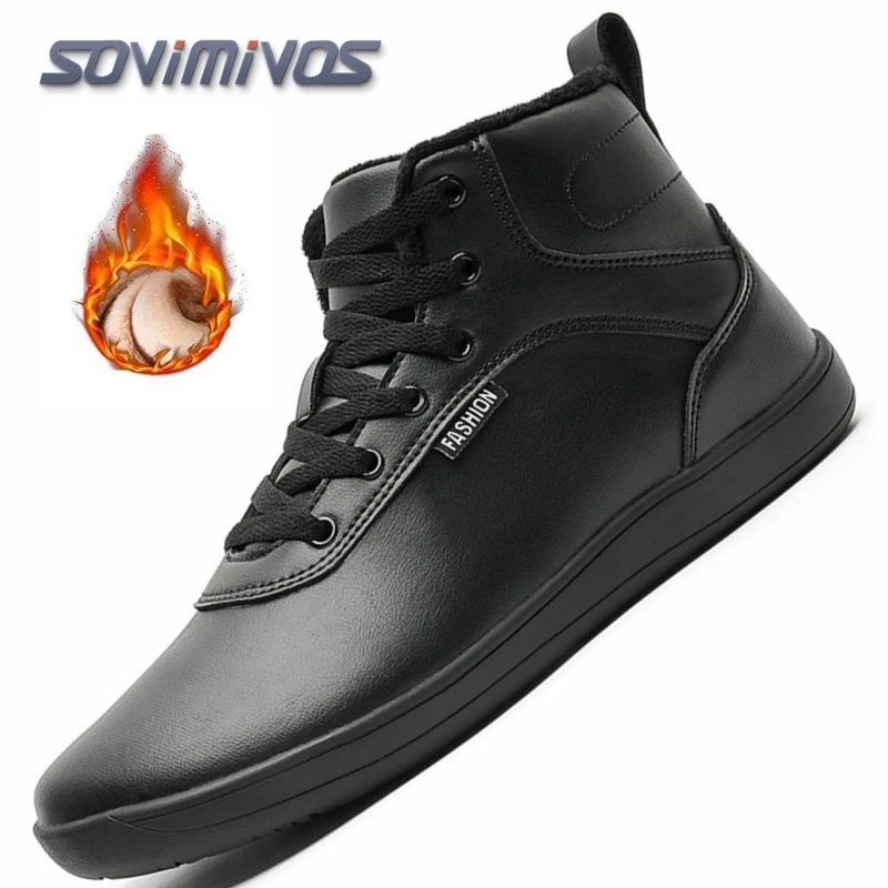 

Женские и мужские ботинки для ходьбы босиком, водонепроницаемые зимние снегоступы, теплые ботильоны с поддержкой свода стопы, широкие, для походов и работы, мужские