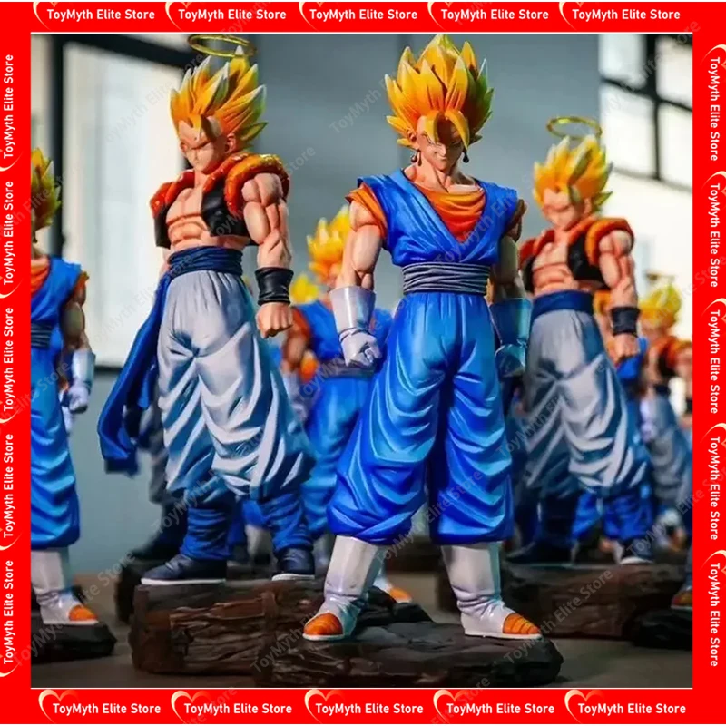 

Anime Dragon Ball Vegetto Gogeta Figure Jt Statue with Base Super Saiyan Action Figures Collection Toys Model Christmas Gifts