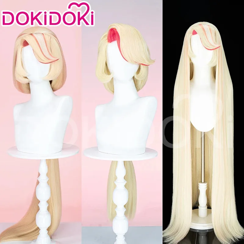 

IN STOCK Charlie Morningstar Wig Anime Cosplay DokiDoki Women Long Hair Charlie Cosplay Fake Nails Highlight Dyeing Free Cap