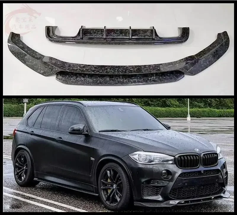 CARBON FIBER REAR TRUNK SPOILER FRONT LIP & REAR BUMPER DIFFUSER For BMW X5M X6M F85 F86 2015 2016 2017 2018 2019