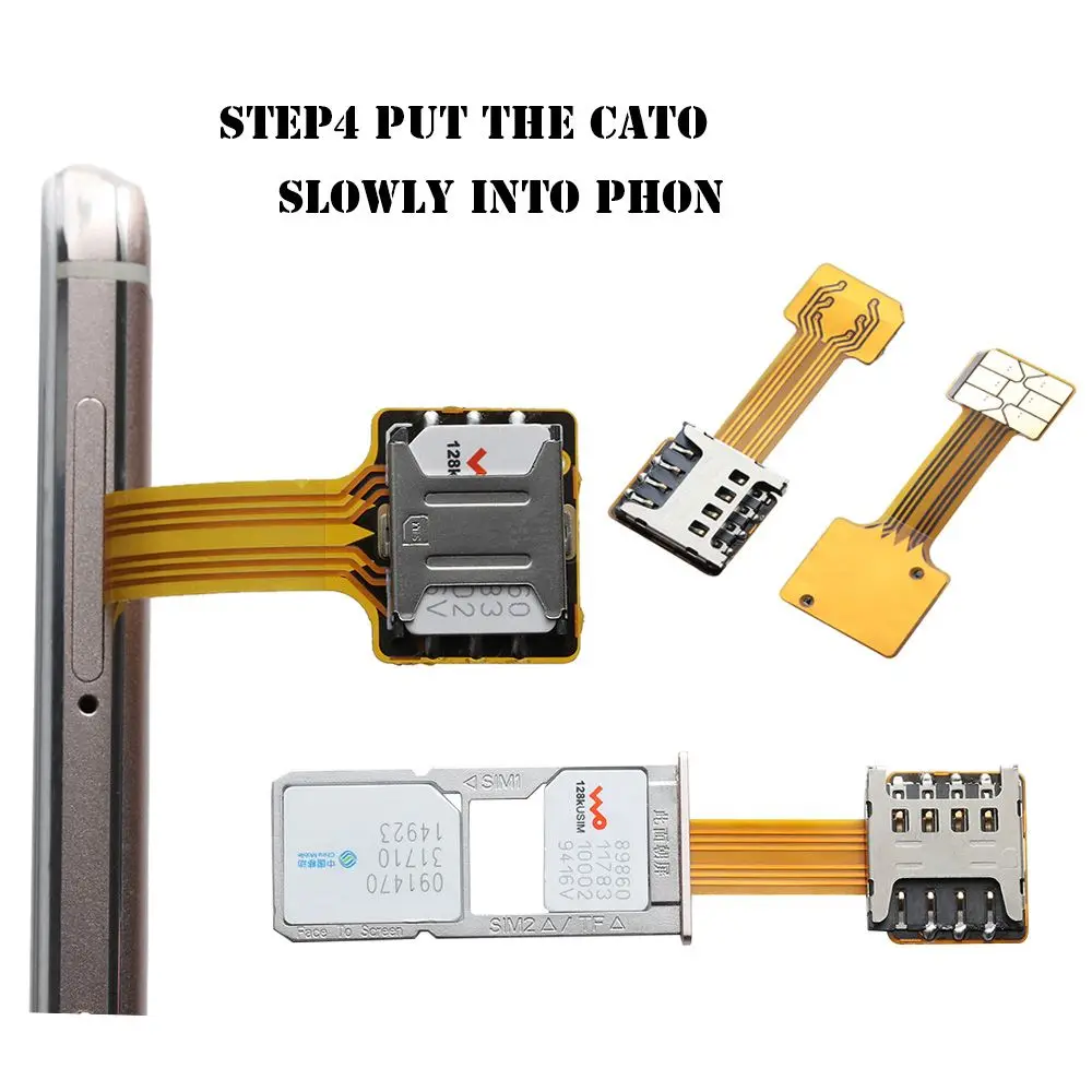 Dual SIM Card Adapter Extender for Micro SD Extender DIY Universal Nano Cato TF Hybrid Sim Slot Mobile Phone Accessories