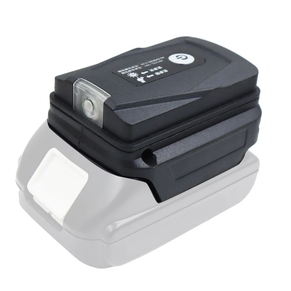 Enhance Your Power Tool Battery with LED Light Battery Adapter Dual USB Output Converter for 18V Liion Battery