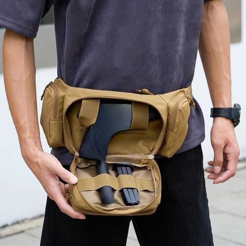 

Outdoor Multifunctional Tactical Waist Bag for Men Durable Sports Chest Bag Storage Diagonal Cross Bag