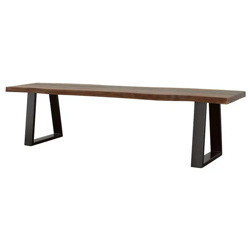 Banco de comedor rectangular en madera de Sheesham gris