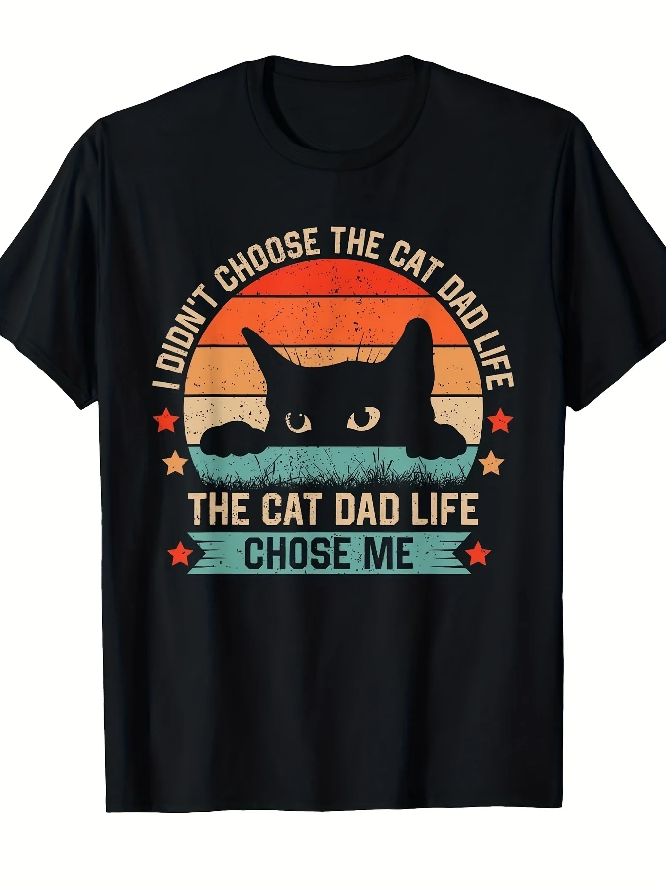 Men'S Funny Cat For Dad T-Shirt - 